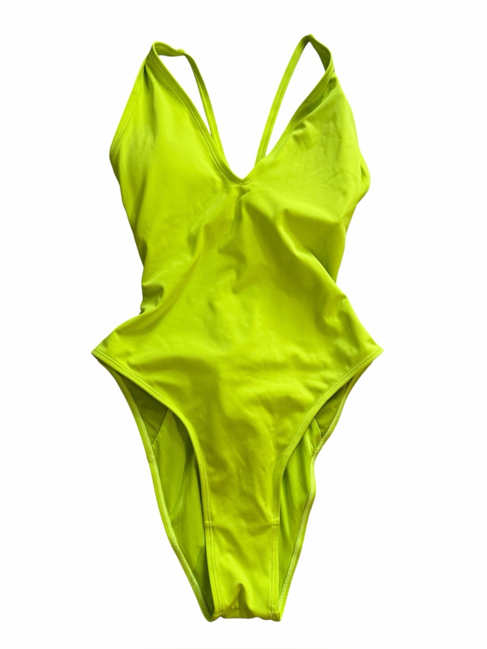 TA3 Hi Cut Plungey One Piece Swim Neon